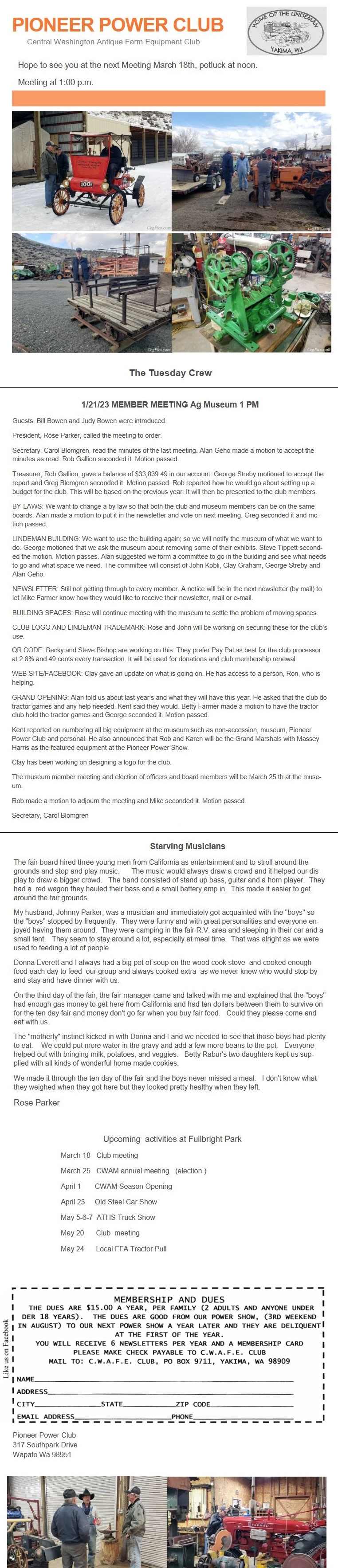 March 2023 Newsletter