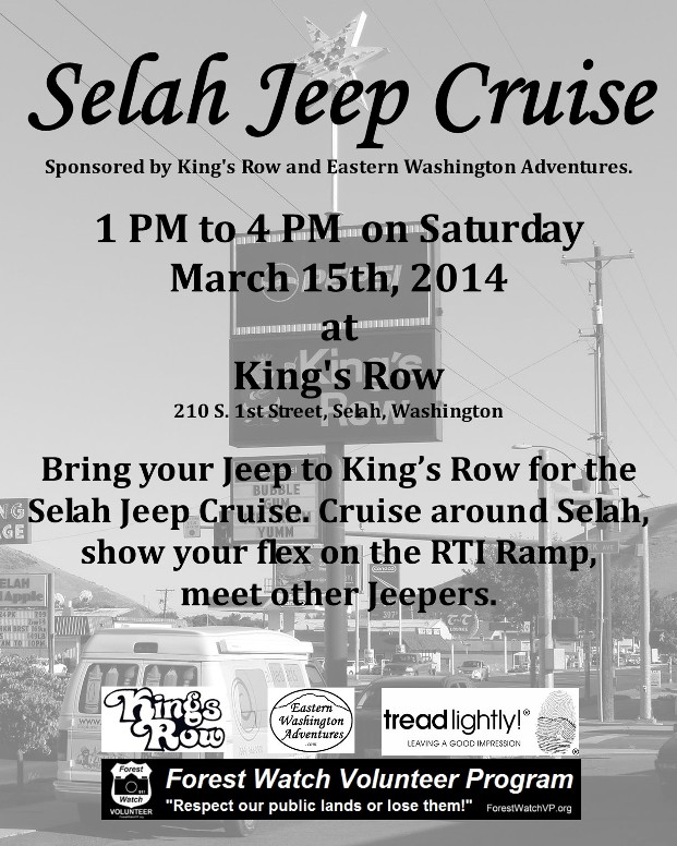 Upcoming: Selah Jeep Cruise - Saturday March 15 2014 1