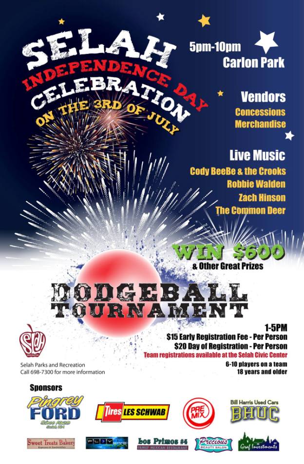 City of Selah 3rd of July Flyer