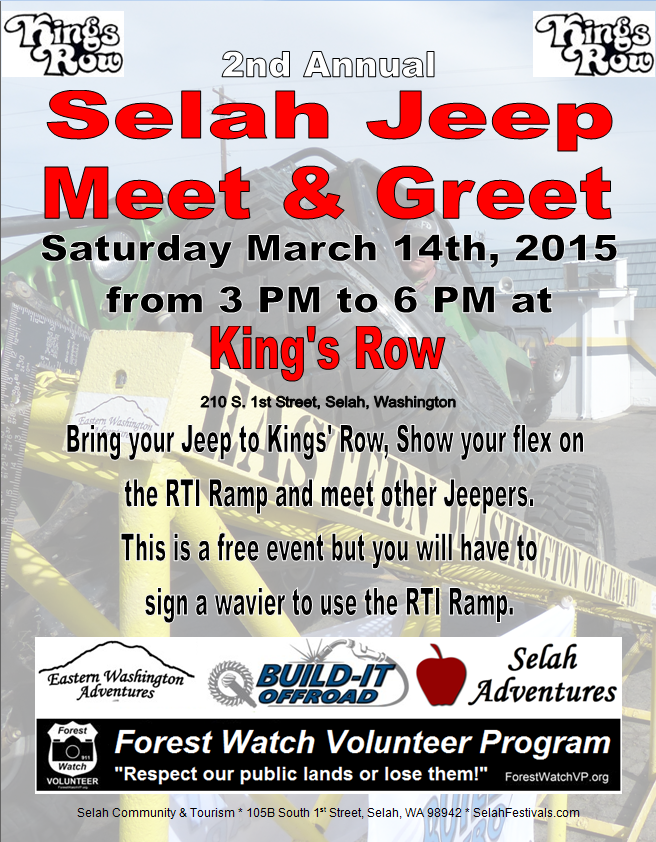 Upcoming: Selah Jeep Meet & Greet at King’s Row this Saturday! 1
