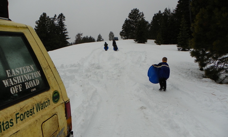 Sledding/Snow Wheeling Run at the Ahtanum State Forest 86