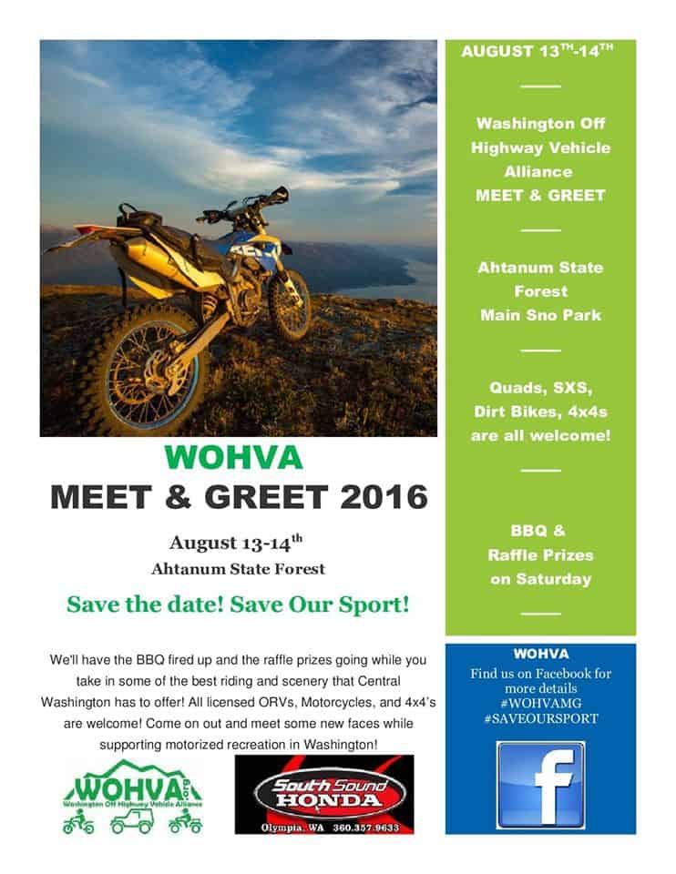 Washington Off Highway Vehicle Alliance (WOHVA) Meet & Greet