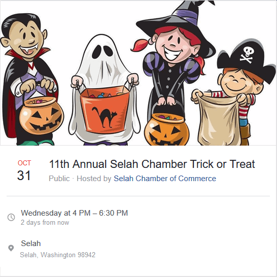 Selah Chamber of Commerce Business Trick or Treat