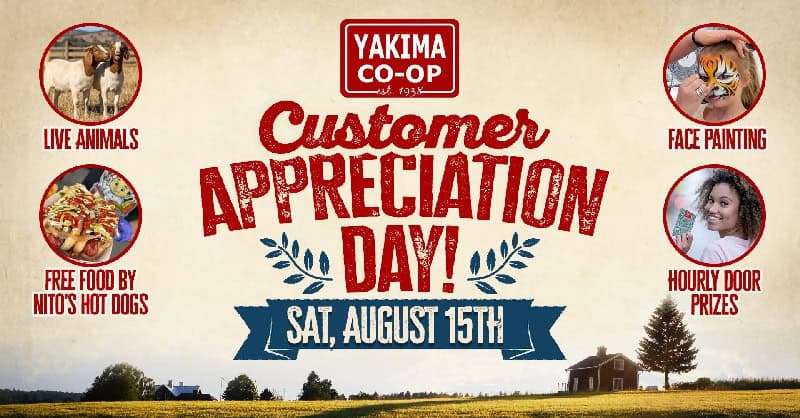 UPCOMING > Yakima Co-op Customer Appreciation Day 2026 1 Yakima Co-op Customer Appreciation Day